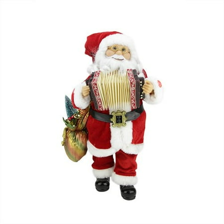 - Northlight Seasonal Musical Standing Santa Claus Christmas Figure with Accordion