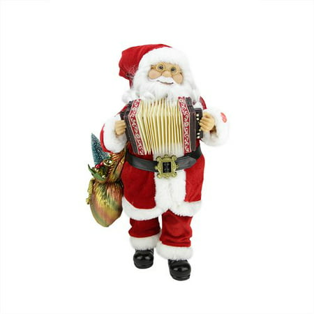 Northlight Seasonal Musical Standing Santa Claus Christmas Figure with ...