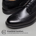 thumbnail image 2 of Bruno Marc Men's Brogue Wingtip Oxfords, Full Grain Leather Dress Shoes Flexible Forefoot for Work & Business Comfort Lightweight Lace Classic Formal Shoes, 2 of 7