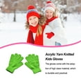 thumbnail image 4 of Guardurnaity 1 par de guantes para niños, calentador de manos para exteriores de estilo sencillo, cubiertas para calentar manos para niños y guantes y mitones Verde, 4 of 6