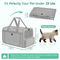 thumbnail image 2 of CshidWorld TSA Airline Approved Collapsible Cat Carrier for Large Cats and Small Dogs up to 25lbs, Soft-Sided Travel Dog Carrier (Gray), 2 of 7