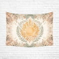 thumbnail image 3 of Bohemian Tapestry Wall Hanging,Boho Sun Neutral Botanical Tapestries for Dorm Living Room Bedroom Decor,Boho Room Accent, Bed Throw,60"x50", Earthy Tones, 3 of 6