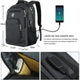 thumbnail image 2 of Mochilas para laptop con puerto de carga USB para hombres y mujeres para el trabajo, escuela, universidad, mochila escolar para niños, adolescentes con compartimento para computadora portátil y, 2 of 6
