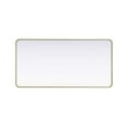 thumbnail image 5 of Elegant Decor Contour Metal Rectangle Mirror 30x60 in Brass, 5 of 9