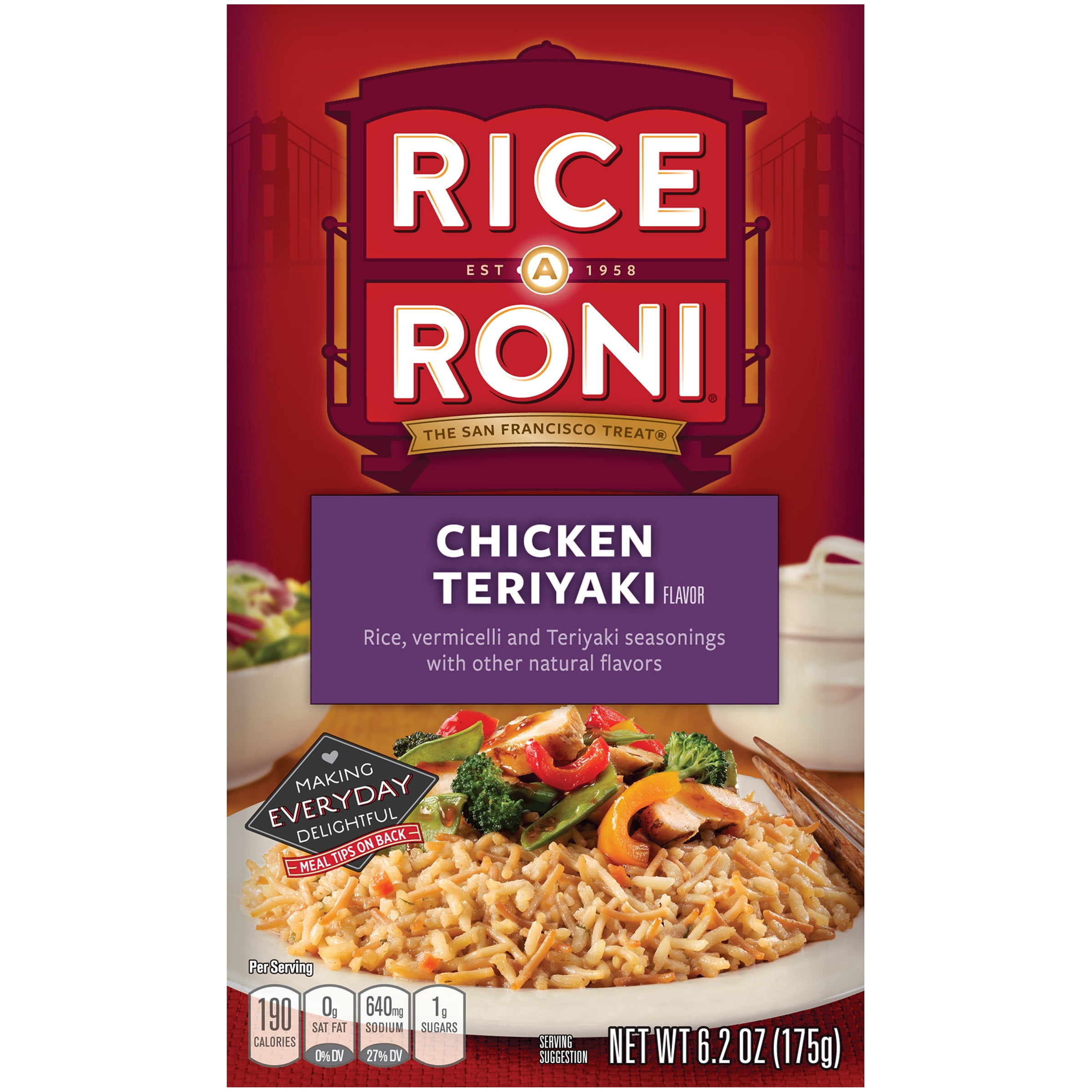 Rice-A-Roni Rice & Vermicelli Mix, Chicken Teriyaki, 6.2 oz Box