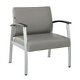 thumbnail image 2 of Pemberly Row Set of 2 Waiting Room Guest Chairs in Light Gray Vinyl, 2 of 10
