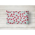 thumbnail image 2 of Carolines Treasures BB5148PW1216 Cherries on Blue Canvas Fabric Decorative Pillow, 12H x16W, multicolor, 2 of 3