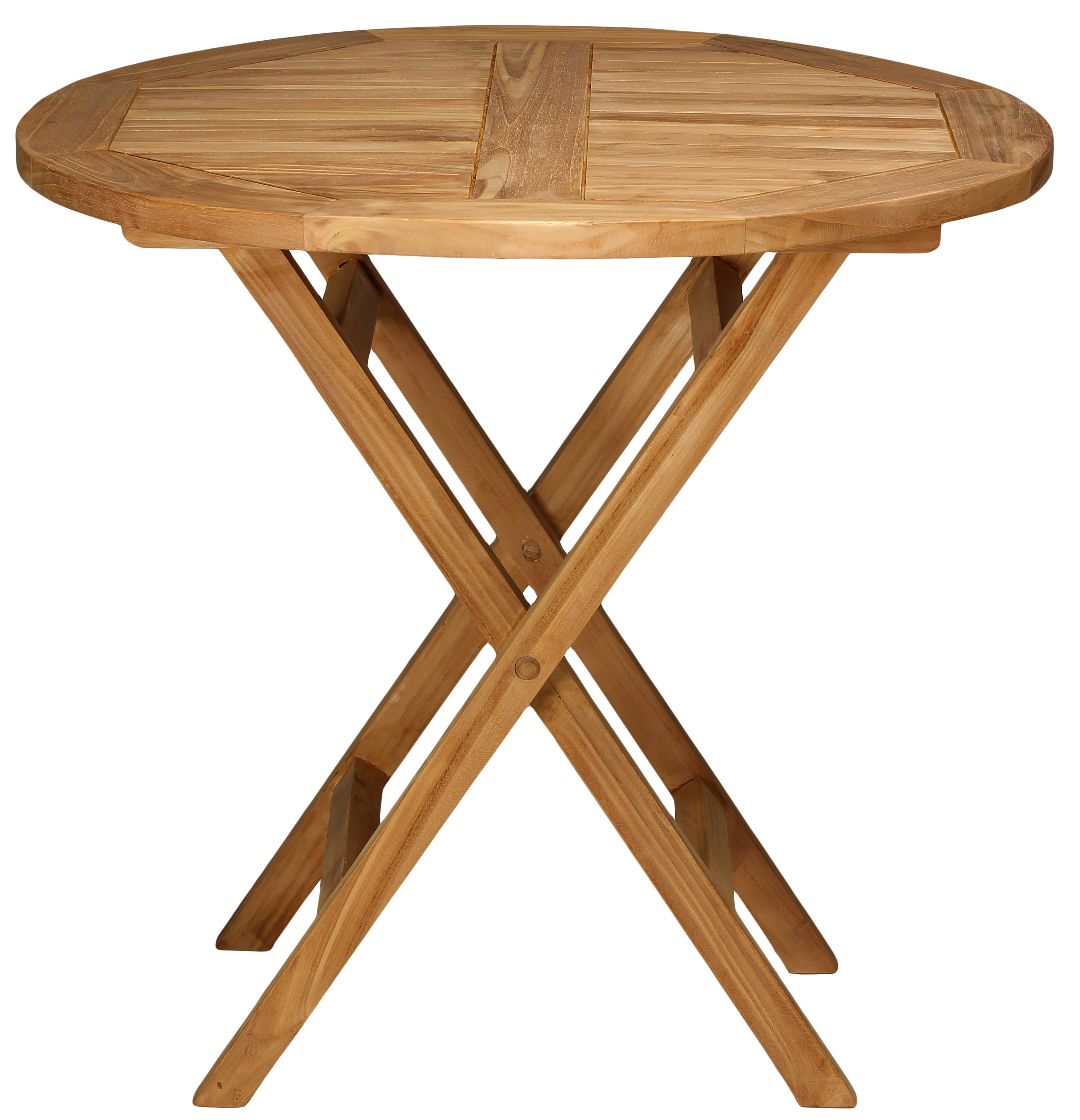 Bare Decor Mika Outdoor Teak Folding Dining Table 31" Round