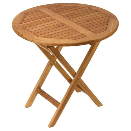 Bare Decor Mika Outdoor Teak Folding Dining Table 31 Round Mika Outdoor Teak Folding Dining Table