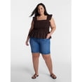 thumbnail image 2 of Terra & Sky Women’s Plus Sleeveless Smocked Tank Top, Sizes 0X-5X, 2 of 5