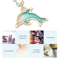 thumbnail image 4 of Dolphin Shape Necklace Dolphin Necklace Pendant Dolphin Pendant Neck Decor, 4 of 5