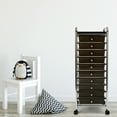 thumbnail image 3 of Seville Classics 10-Drawer Organizer Cart with Tray, Black, 3 of 9