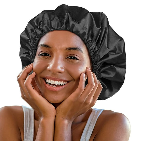 Gorro de ducha Jumbo para hombres y mujeres con trenza de caja, cabello largo y rizado para evitar el encrespamiento