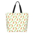 thumbnail image 3 of Fuzoiu Vegan Fruit Carrot Print Tote Bags for Women,Shoulder Bag, Gym Tote,Top Handle Ladies Shoulder Bags for Work Beach Travel and Shopping Grocery, 3 of 9