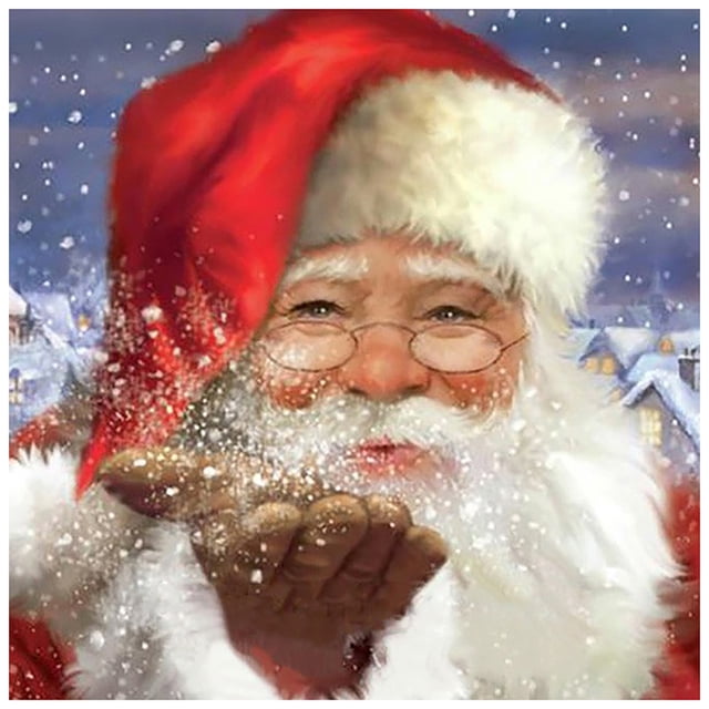 Cuadros Decorativos Pintura de diamante 5D DIY Santa Claus Taladro redondo completo Kit de imagen de diamantes de imitación Sywqhk Nuevos Originales