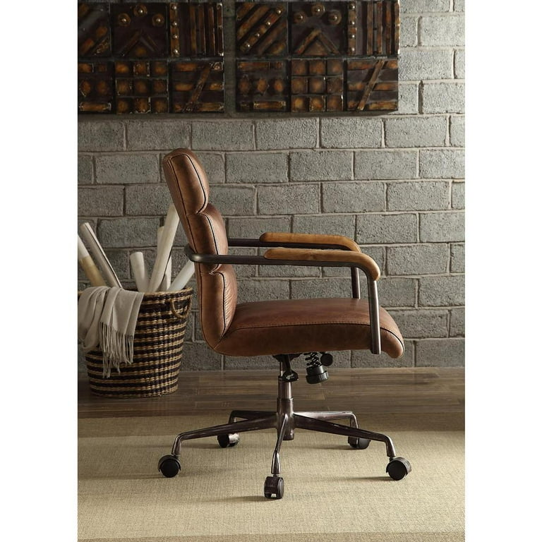 Acme Furniture Harith Office Chair, Retro Brown Leather