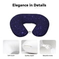 thumbnail image 4 of KLL Glittering Purple Starfield Pattern Memory Foam Cervical Neck Pillow Versatile U-Shaped Pillows for Home/Office/Camping/Travelling/Soft Washable Cover, 4 of 8