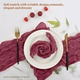 thumbnail image 4 of Gauze napkins, soft cotton wedding decoration party family daily use of bulk linen napkins - Dark wine red, 4 of 7