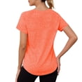 thumbnail image 3 of Jalioing Women's Workout T Shirt Breathable Loose Short Sleeve Athletic Shirts Lightweight V Neck Quick Dry Sport Tees, 3 of 8