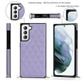 thumbnail image 5 of Dteck Case for Samsung Galaxy S21 6.2-inch,Luxury Leather Hybrid Rubber Shockproof Case Crossbody Back Cover with Shoulder Chain Strap (about 1m),Purple, 5 of 9