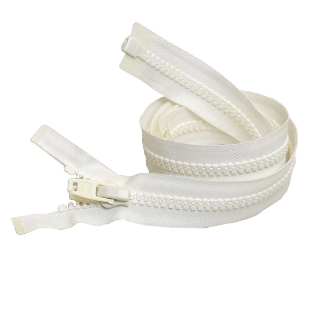 YKK Fastening Boat Separating Zipper | 57 x 1 1/2 Inch White