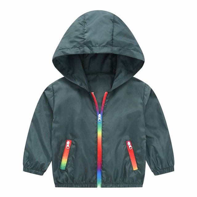 Posijego Toddler Kids Sun Protection Jacket Spring Summer Long Sleeve Hooded Full Zip Jackets for Outdoor