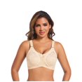 thumbnail image 2 of Ahuyic Summer Womens Bras,Plus Size Bras for Women,Woman's Back Buckle Embroidery Thin Style Ventilate Large Size Bra Without Steel Rim, 2 of 4
