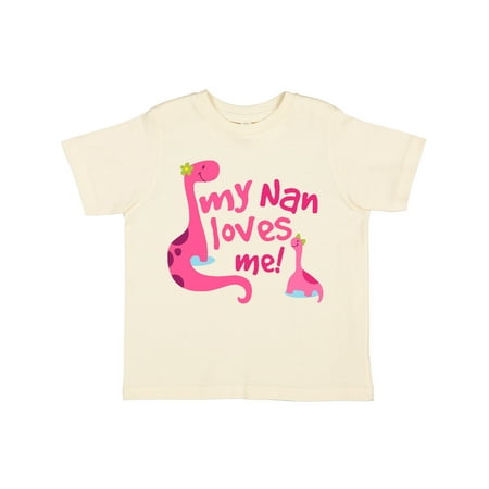

Inktastic My Nana Loves Me Girl Dinosaur Gift Toddler Toddler Girl T-Shirt