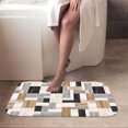 thumbnail image 2 of Mixed Tone Wooden Plank Luxury Flannel Bathroom Mats 16x24, Extra Soft and Absorbent Non-Slip Shower Rug for Bathroom Floor, 2 of 9