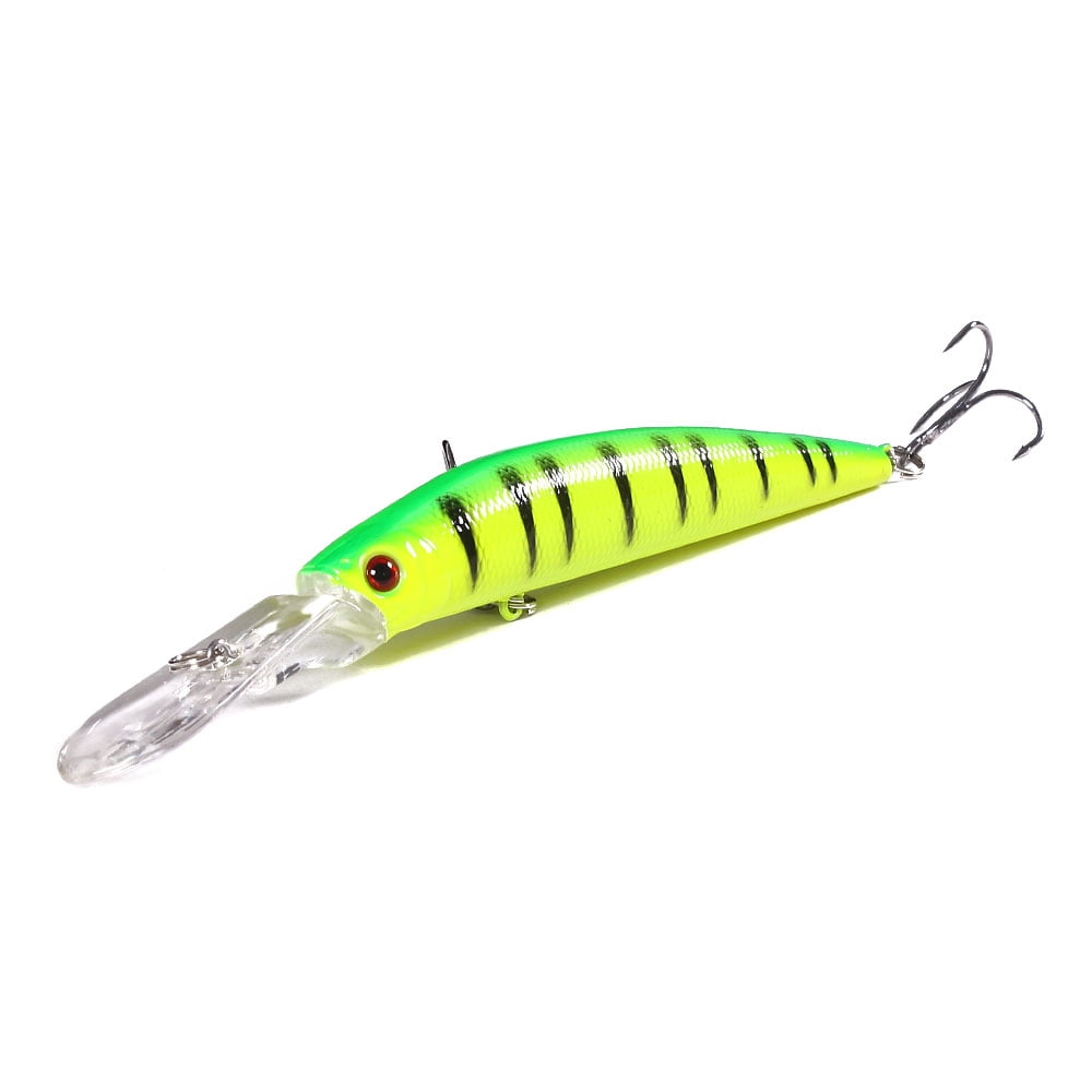 HENGJIA Minnow Fishing Lures Kit with Treble Hooks for Saltwater Freshwater, Lure kit for Trout Bass Salmon Fishing,10PCS