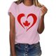 thumbnail image 4 of Camisas de Manga Corta para las Mujeres Impresión de Manga Corta Cuello Redondo, Camisa Casual de Poliéster para las Mujeres, Lavado de Manos, 4 of 8