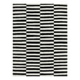 thumbnail image 3 of Unique Loom Williamsburg Collection Area Rug - Striped (9' x 12' Rectangle Black/Ivory), 3 of 7