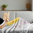 thumbnail image 3 of Saying Soft Flannel Fleece Throw Blanket, Colorful Illustration with Hand Lettering Words with Stars and Crescent Moon, Cozy Plush for Indoor and Outdoor Use, 70" x 90", Multicolor, by Ambesonne, 3 of 5