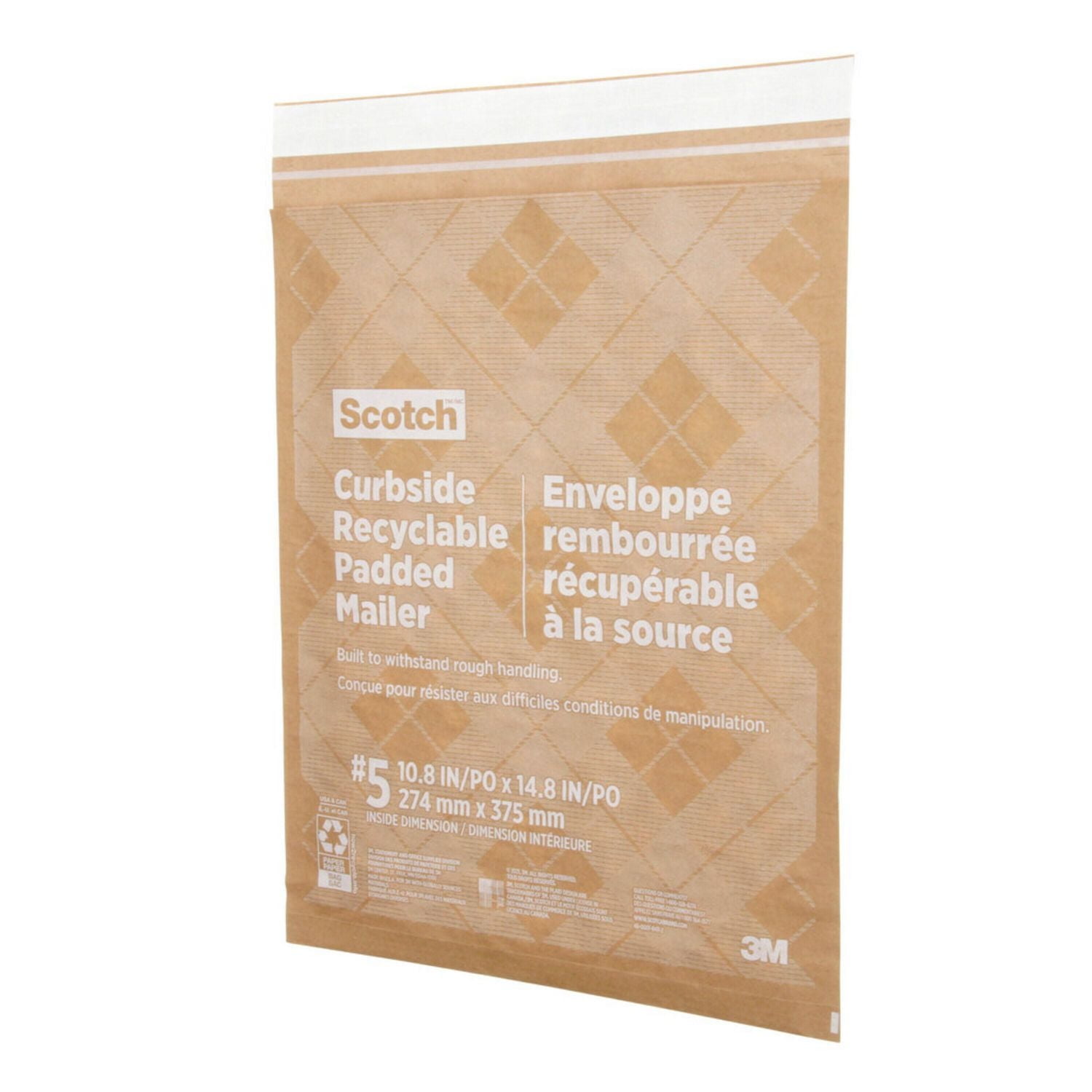 Enveloppe rembourrée récupérable à la source Scotch(MC) CR-5-1-20, 266 mm x 374 mm (10,5 po x 14,75 po), format 5