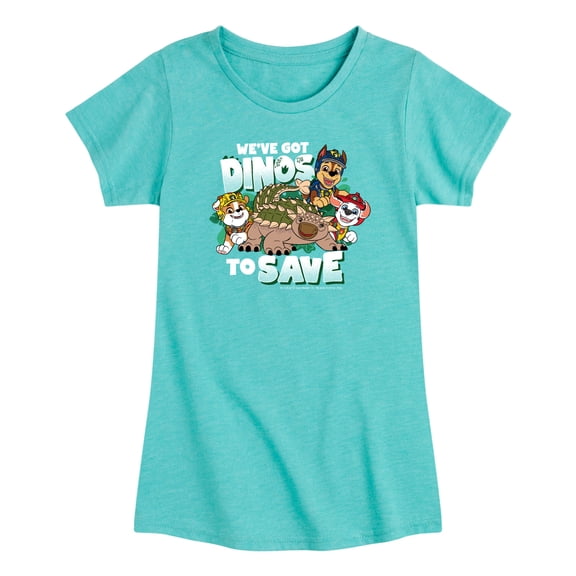 Paw Patrol: The Dino Movie - Dinos To Save Anky - Toddler Girls Fitted Short Sleeve T-Shirt