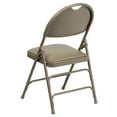 thumbnail image 6 of Flash Furniture 4 Pack HERCULES Series Ultra-Premium Triple Braced Beige Vinyl Metal Folding Chair with Easy-Carry Handle, 6 of 8