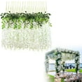 thumbnail image 2 of HCTSHG 12 Pack Wisteria Flower Vines Garland, 3.75 Feet Artificial Flower Strings, Fake Hanging Flowers, Silk Wisteria Garland Flowers, Wisteria Vine for Wedding, Garden, Wall Decoration, 2 of 9