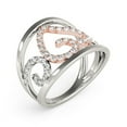 thumbnail image 3 of Heart Motif Filigree Diamond Ring 14k Rose Gold 1/4 cttw SZ 8.5, 3 of 4