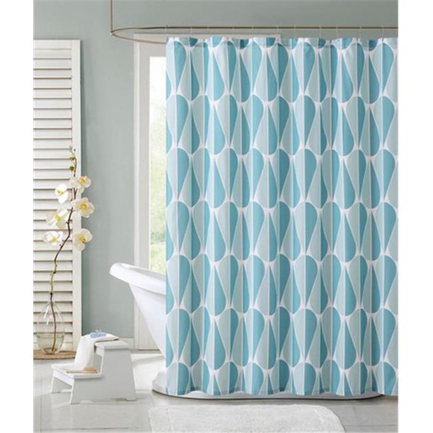 Luxury Home Aqua Drops Shower Curtain, Aqua 72 x 72 inch Walmart