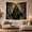 Armored Viking, variant on Viking Warrior with Staff in Dark Stone Hall, Dramatic Fantasy for Norse Enthusiasts, Medieval Home Decor Wall Art, Halloween Gift, Tapestry Wall Hanging for Game Room and Bedroom