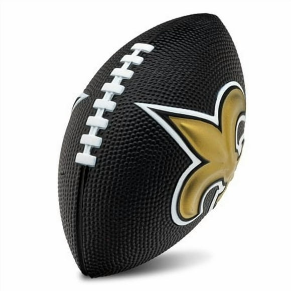 Franklin Sports NFL New Orleans Saints Football - Kids Foam Football - Soft Football - Mini Size - Perfect for Gameday - 8.5"" 3D Logos!