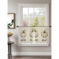 thumbnail image 2 of White Pumpkin Sheer Curtains 45 inches Long, Watercolor Thanksgiving Fall Linen Light Filtering Sheer Window Curtains Rod Pocket Voile Drapes for Bedroom Living Room, 52"W x 45"L 2 Panels, 2 of 7