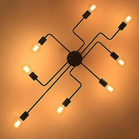 Industrial Vintage Lighting Sun Run Creative Retro 8 Light Fixture Industrial Vintage Lighting Sun Run Creative Retro 8 Light Fixture Chandeliers Metal Semi