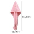 thumbnail image 3 of YOBOLK Household Supplies Clearance Coral Velvet Hair Drying Cap Thickened Towel Shower Cap Drying Hair Cap Super Absorbent Towel Quick Drying Hair Cap With Button Bath Fixed Household Essentials, 3 of 4