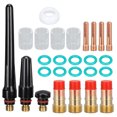 thumbnail image 1 of Consumibles de antorcha TIG, piezas de soldadura TIG Kit de pinza de electrodo Kit de arandela de soldadura Rendimiento probado NikouMX herramienta, 1 of 8