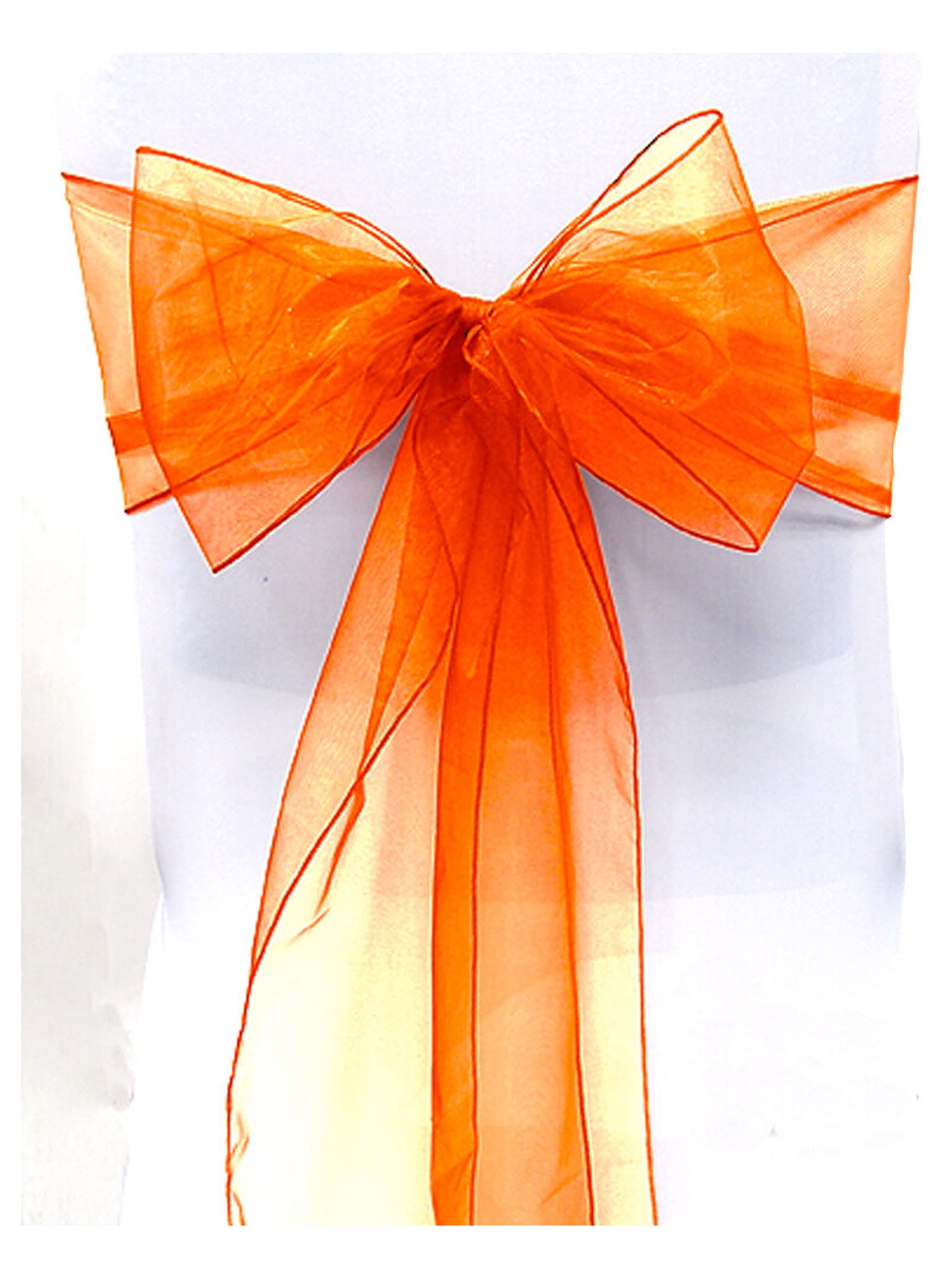 Organza Sashes Chair Cover Tulle Bows Sash Tie Ribbon Wedding Party