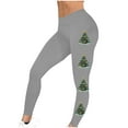 thumbnail image 4 of Pantalones moldeadores de moda para mujer, leggings con estampado navideño y pantalones elásticos deportivos para yoga, pantalones para mujer, 4 of 5