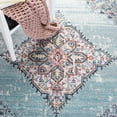 thumbnail image 6 of SAFAVIEH Phoenix Denny Medallion Runner Rug, Light Blue/Navy, 2'2" x 8', 6 of 8
