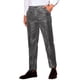 thumbnail image 4 of Pantalones de lentejuelas metálicos para hombres INSPIRE CHIC, pantalones rectos de disco de los 70, pantalones de fiesta plateados 30, 4 of 5