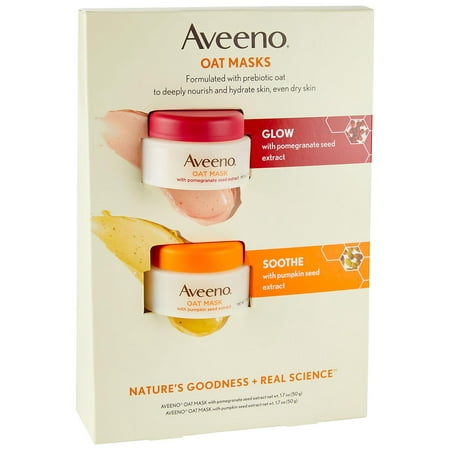 Aveeno Oat Face Mask Dual Pack, Pumpkin and Pomegranate Seed Extract (2 pk., 1.7 (Best Way To Extract Pomegranate Seeds)